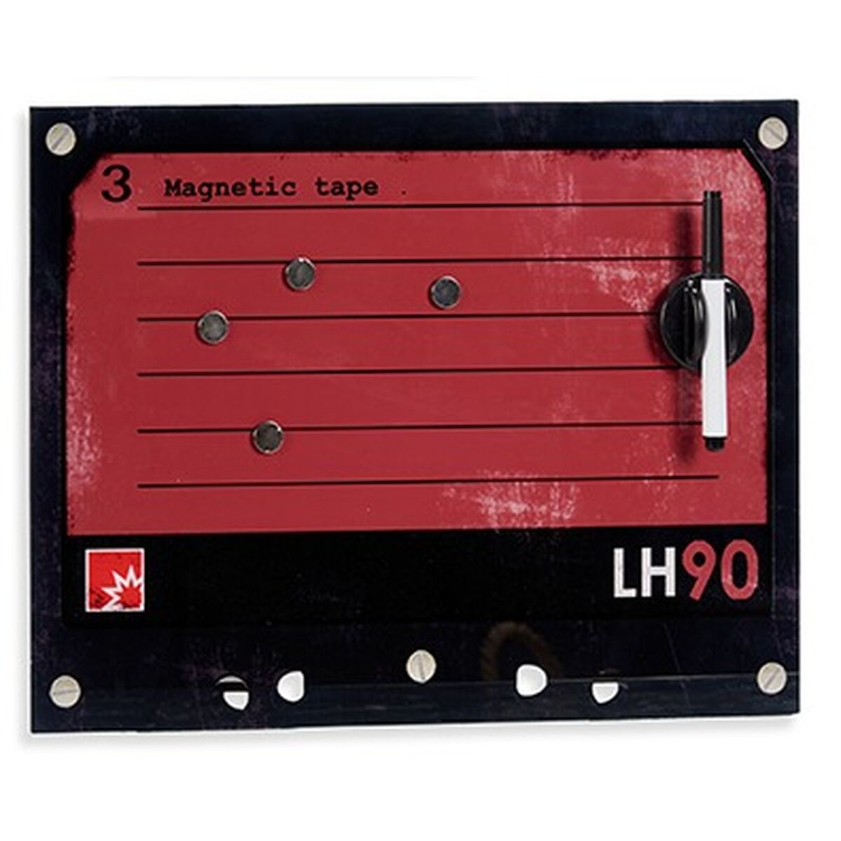 Tableau Magnétique avec Marqueur Gift Decor Jaune Marron Rouge Vert 40 x 30 cm 1 x 40 x 30 cm (4 Unités)